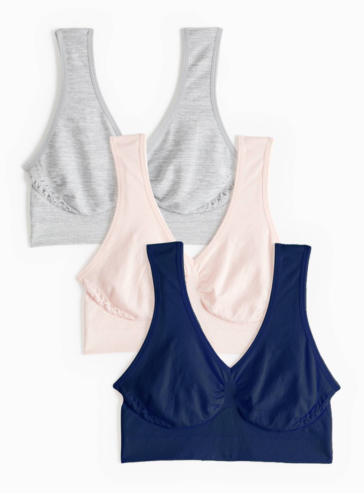 Seamless Non-Wired Crop Top 3 Pack L - Image 1